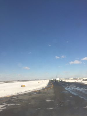 neige aéroport New York